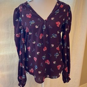 Express long sleeve floral top SZ XS NWT